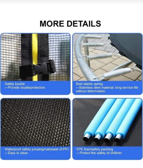 صورة ترمبولين ( نطاطة - نطيطة ) مقاس 6 قدم مع شبك من نجمة الالعاب 